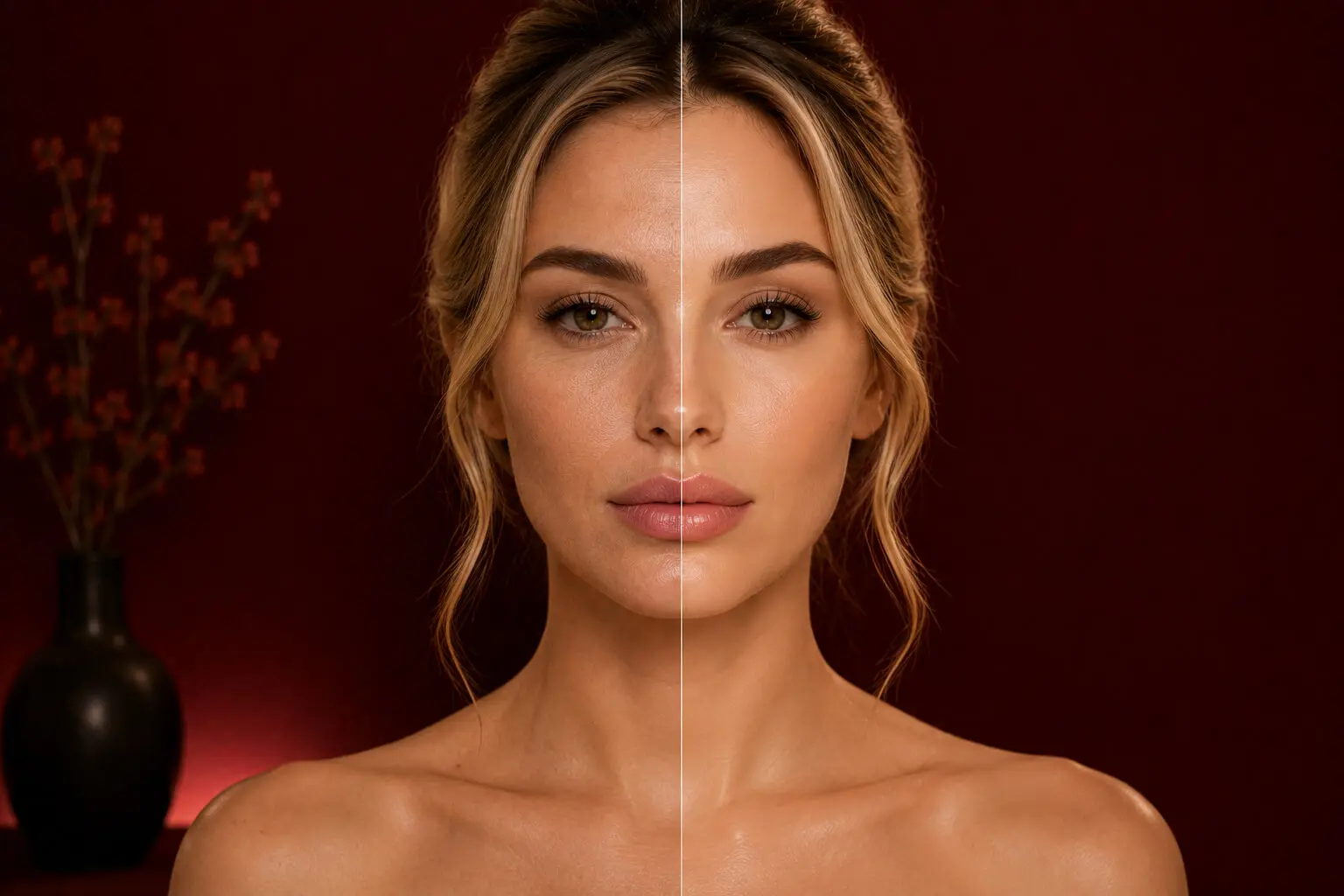 Rezultat skinboosters — piele hidratată și luminoasă, înainte și după